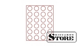 Numismatic box in RAUCHGLAS modification with 24 round compartments for coins up to 41 mm in diameter.