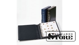 Rringbinder GRANDE, in Classic design w. 10 sheets for 200 coin holders 50x50 mm, with slipcase, black