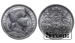 Läti Alberts Kviesis (1930 - 1934), 1929 5 latti, NGC AU 58