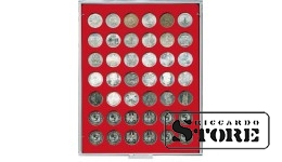 STANDARD numismatic box with 42 round compartments for coins up to 29.5 mm in diameter