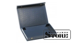 Coin Presentation Case L for 4 Coin Trays, Blue, Empty