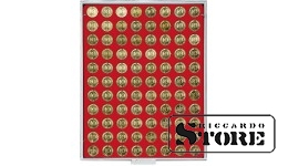 STANDARD Numismatic Box with 88 Round Cells for Coins up to 21.5 mm in Diameter