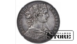 Свободный имперский город Франкфурт, 1 вейренсталер, 1860 год, NGC, AU DETAILS