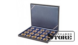 NERA M case with a dark blue insert for storing 20 coin frames 50x50 mm / CARRÉE coin capsules / OCTO coin capsules.