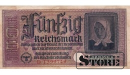 Saksamaa 50 Reichsmarki 1940-1945, Seeria D 1399749, XF+, P-R140