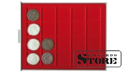 STANDARD Numismatic Box with 20 Square Compartments for Coins/Capsules Up to 47 mm in Diameter