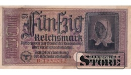 Saksamaa 50 Reichsmarki 1940-1945, Seeria D 1632042, XF+, P-R140