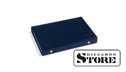 Coin Presentation Case L for 4 Coin Trays, Blue, Empty