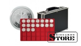 Large numismatic case with 8 trays for 280 coins/coin capsules with a diameter of up to 39 mm