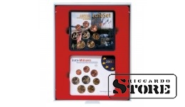 d-BOX in STANDARD modification with rectangular compartments for 2x5 sets of original sealed German euro coins in brilliant uncirculated condition (up to 2014).