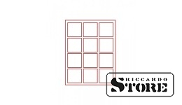 d-BOX STANDARD modifikacija su 12 kvadratiniais skyriais 66x66 mm monetoms, medaliams ir kitiems kolekciniams objektams.