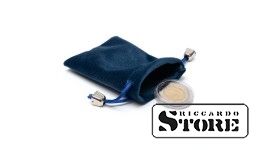 Velour Coin Pouch, Blue