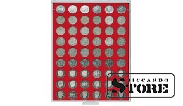 STANDARD numismaatiline karp 54 ümmarguse lahtriga müntidele, mille läbimõõt on kuni 26,75 mm