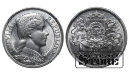 Latvija Albertas Kviesis (1930 - 1934), 1931 5 latų NGC AU DETAILS CLEANED