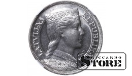 Latvia Alberts Kviesis (1930 - 1934), 1932 5 Lats, NGC MS 62 Silver