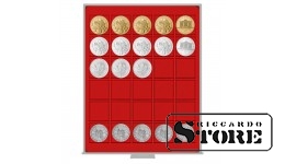 STANDARD Numismatic Box with 30 Square Compartments for Coins/Coin Capsules up to 38 mm