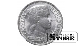 Latvija Alberts Kviesis (1930 - 1934), 1931 5 latai, NGC MS 62