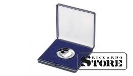 Cases with patented universal insert for pressing coins with a diameter of up to 50 mm, blue