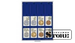 MARINE numismatic box with 12 rectangular compartments for REBECK COIN L frames 75 x 50 mm