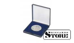 Cases with patented universal insert for pressing coins with a diameter of up to 50 mm, blue