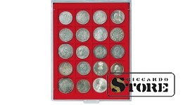 STANDARD Numismatic Box with 20 Square Compartments for Coins/Capsules Up to 47 mm in Diameter