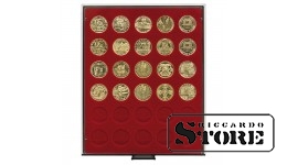 RAUCHGLAS Numismatic Box with 30 Round Cells for Coins up to 34 mm in Diameter