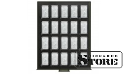 RAUCHGLAS BLACK SAMT numismatic box for 20 rectangular coin capsules S22552747P (includes capsules)