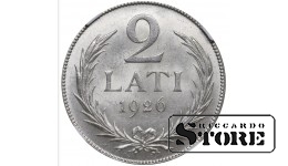 Latvija, 2 lati, 1926 metai, NGC, MS 63