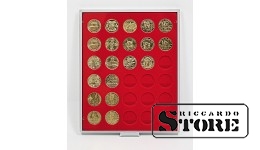 STANDARD numismatic box with 30 round compartments for coins up to 34 mm in diameter