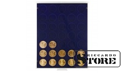 MARINE Numismatic Box with 35 Round Cells for Coins up to 32.5 mm, e.g. for Storing Silver Coins from Germany with a Nominal Value of 20 /10 Euros