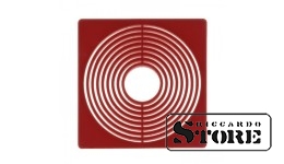 Distance inserts 51x51 mm, dark red in color, 10 inserts in the set.