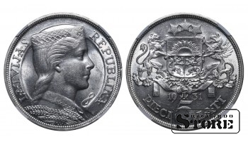 Latvija Alberts Kviesis (1930 - 1934), 1931. gada 5 lati NGC MS 60