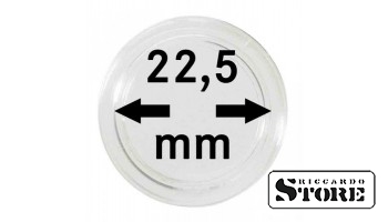 Coin capsules with an inner diameter of 22.5 mm, set of 100 pieces