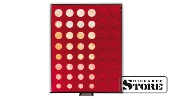 Numismatic box in RAUCHGLAS modification for 6 annual euro coin sets.
