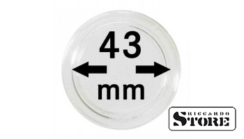 Coin capsules with an inner diameter of 43 mm, set of 10 pieces