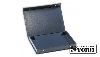 Coin Presentation Case L for 4 Coin Trays, Blue, Empty