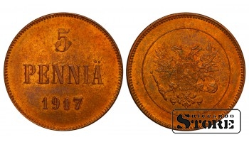 Финляндия Монета 5 Пенни 1917