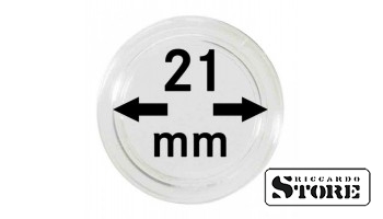 Coin capsules with an inner diameter of 21 mm, set of 10 pieces