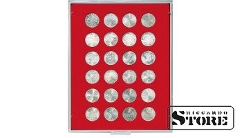 STANDARD numismatic box with 24 round compartments for coins with a diameter up to 32.5 mm.