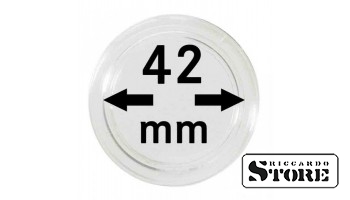 Coin capsules with an inner diameter of 42 mm, set of 10 pieces