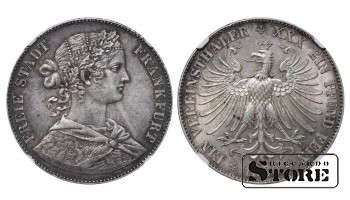 Vaba keisririigi linn Frankfurt, 1 Vereinsthaler, 1860 aasta, NGC, AU DETAILS