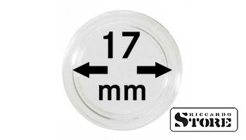 Coin capsules with an inner diameter of 17 mm, set of 100 pieces