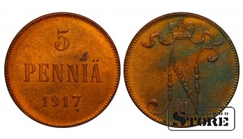 Финляндия Монета 5 Пенни 1917