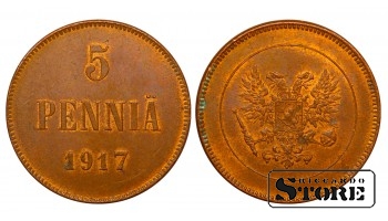 Финляндия 5 пенни 1917 Николай ll