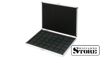 Numismatic case ALU for storing 35 coins/coin capsules up to Ø 36 mm, with a black insert. SPECIAL OFFER!