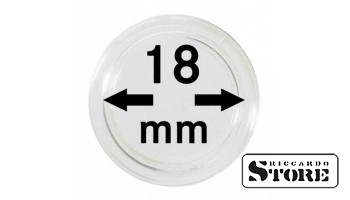 Coin capsules with an inner diameter of 18 mm, set of 10 pieces