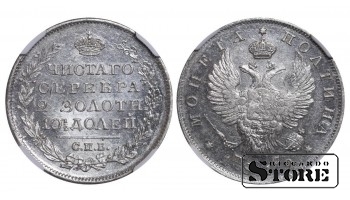 Российская Империя, 1 полтина, 1819 год, СПБ-PS, NGC, MS 61