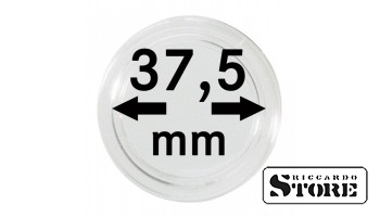 Coin capsules with an inner diameter of 37.5 mm, set of 10 pieces