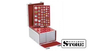 Aluminum case for coin boxes, 260 x 340 x 20 mm.