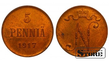 Финляндия Монета 5 Пенни 1917